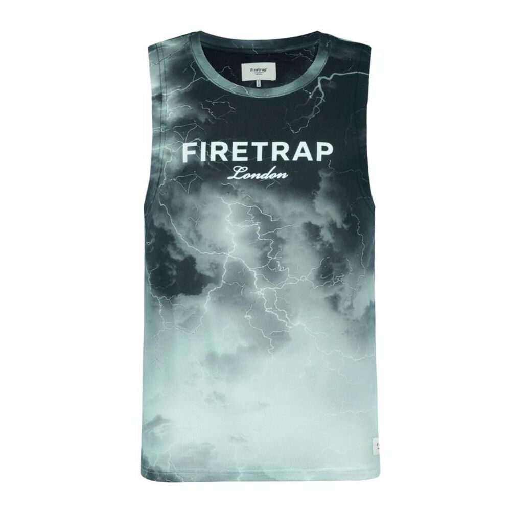 Firetrap Mens Sub Lightning Tank Top / Dark